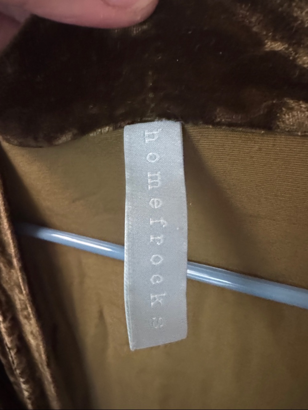 Velvet Tie-Waist Robe in Olive Green - Women Intimates & Sleepwear - Picture 2 of 4